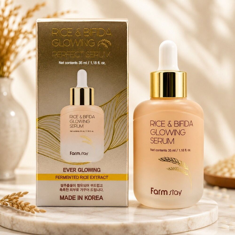 FarmStay Rice & Bifida Glowing Perfect Serum Exp. 07/28 Made In Korea 1.18 Fl Oz